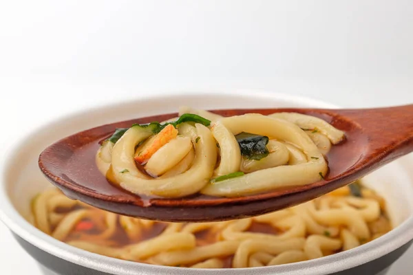Cucina Giapponese Con Tagliatelle Cibo Istantaneo Pasto Leggero — Foto Stock