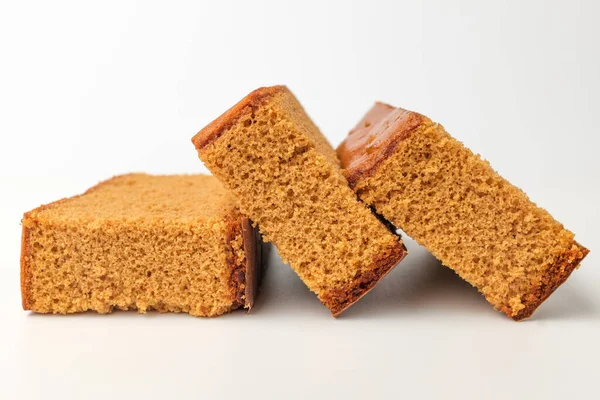 Chléb Měkkou Strukturou Chléb Hnědým Cukrem Sladký Dezert — Stock fotografie