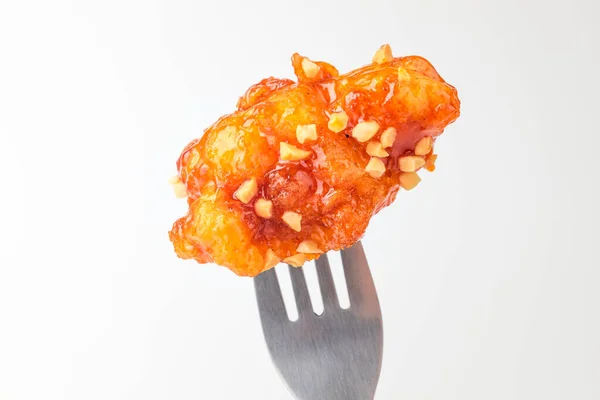 Cultura Gastronómica Coreana Pollo Frito Con Salsa Agridulce Pollo Frito — Foto de Stock