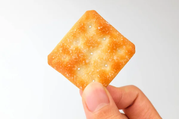 Crackers Square Shape Dessert Coated Sugar Crunchy Snack — Stockfoto