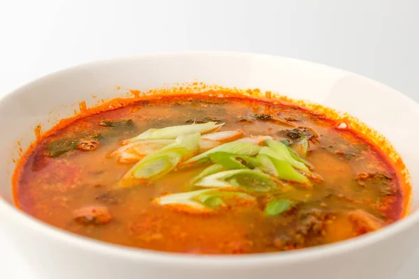 Soupe Épicée Anguille Plats Coréens Fruits Mer Hot Pot Avec — Photo
