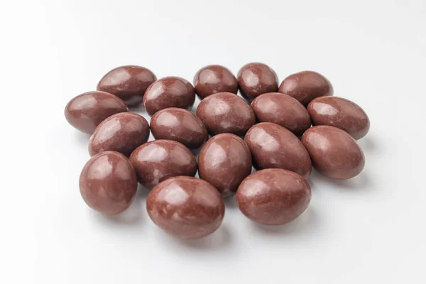 Amêndoas Embrulhadas Chocolate Sobremesa Chocolate Com Amêndoas Sobremesa Doce Salgada — Fotografia de Stock