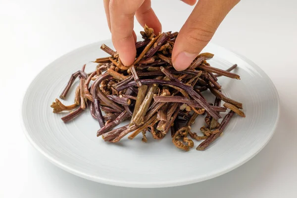 Bijgerecht Gemaakt Van Bracken Koreaanse Voedselcultuur Plantaardige Gerechten — Stockfoto