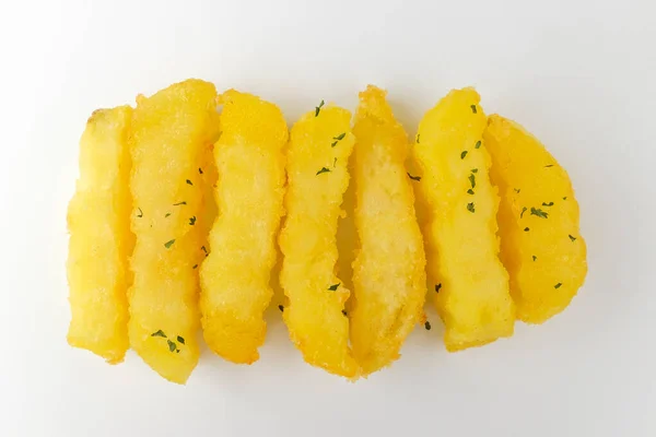 Dish Potatoes Fried Oil Fried Vegetables Tempura Dishes Soft Texture — Stock Photo, Image