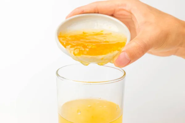 Frutas Cristalizadas Frutas Comidas Água Quente Chá Frutado — Fotografia de Stock