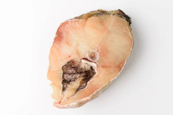 Peixe Bacalhau Aparado Peixe Congelado Ingredientes Para Peixe Cozido — Fotografia de Stock