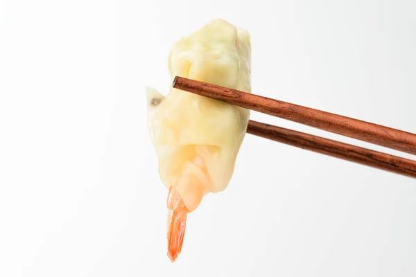 Пельмени Мясом Креветок Еда Завернутая Муку Культура Китайской Кухни — стоковое фото