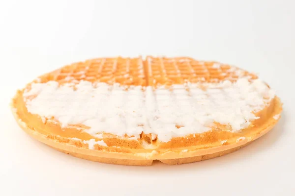 Amerikansk Våffla Söt Och Kaneldoftande Dessert Belgisk Dessertkultur — Stockfoto