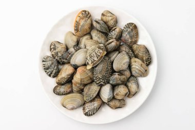 Küçük deniz kabukları. Kore 'de kabuklu deniz ürünleri sık sık yenir. Çorbanın tadına bakmak için istiridye