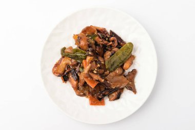 Ahtapot yemeği. Deniz ürünleri kızartması. Asya yemek kültürü