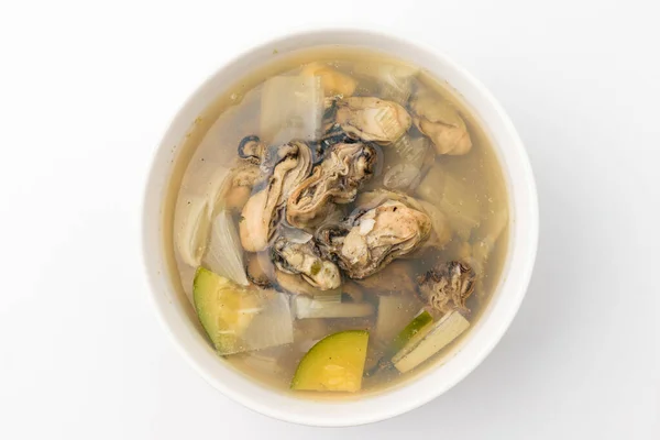 Koreanische Esskultur Suppe Aus Austern Und Gemüse Fischgerichte — Stockfoto