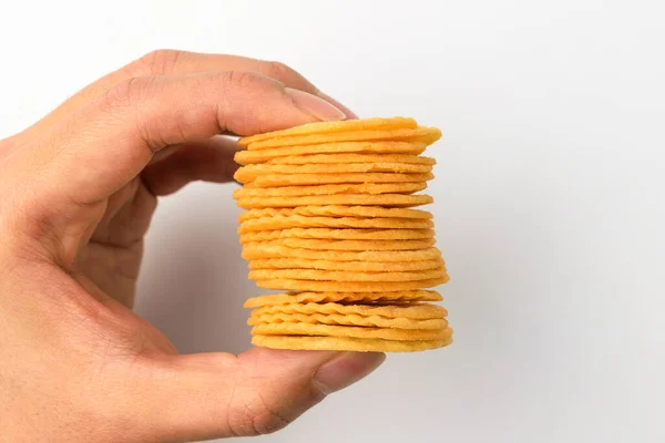 Fried Potato Chips Potato Snacks Potato Flavored Snacks Thin Sweets — Stockfoto
