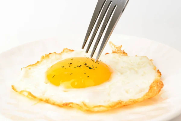 Ein Gericht Mit Spiegeleiern Leichte Kost Gekochte Eier Tiereier Kochen — Stockfoto
