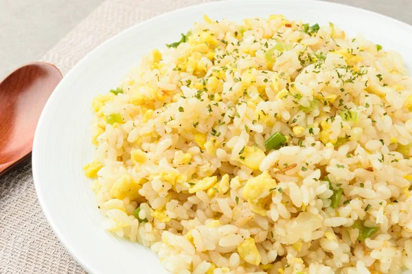 Ázsiai Ételkultúra Sült Rizs Étel Zöldséggel Tojással Sült Krumpli — Stock Fotó