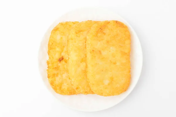 Patate Fritte Colazione Semplice Cibo Croccante Salato — Foto Stock