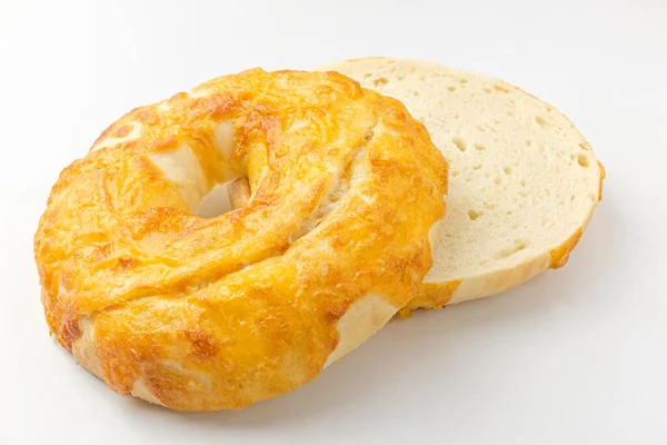 Melted Cheese Bagels Savory Light Dessert Dessert Bread — Stock Photo, Image