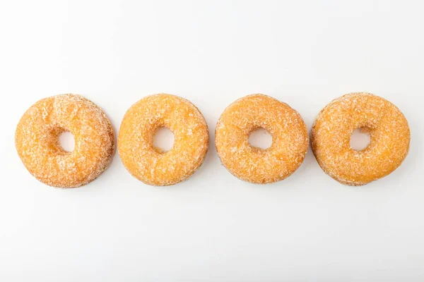 Donuts Polvilhado Com Coco Pão Frito Sobremesa Doce Macia — Fotografia de Stock