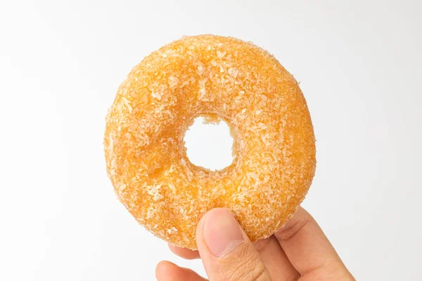 Donuts Polvilhado Com Coco Pão Frito Sobremesa Doce Macia — Fotografia de Stock