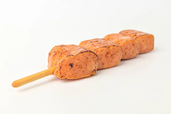 Comida Feita Porco Carne Picada Espetos Cozinha Grelhados Sobre Fogo — Fotografia de Stock