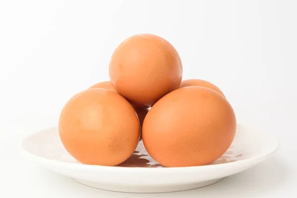 Куриные Яйца Продукты Богатые Белком Неприготовленные Ингредиенты Сырое Яйцо — стоковое фото
