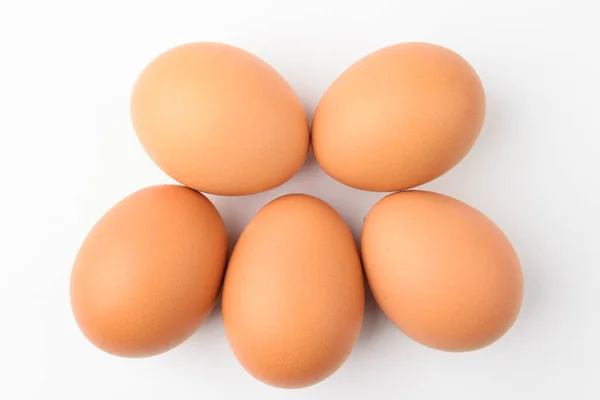 Куриные Яйца Продукты Богатые Белком Неприготовленные Ингредиенты Сырое Яйцо — стоковое фото