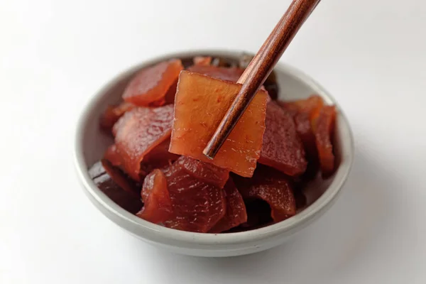 Aziatische Voedselcultuur Eten Met Radijs Komkommer Zoet Zout Voedsel — Stockfoto