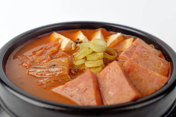 Grädda Med Kimchi Grönsaker Och Kött Traditionell Koreansk Mat Matlagning — Stockfoto