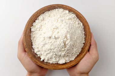 İnce buğday unu. Buğdaydan yapılan yiyecekler. Beyaz toz