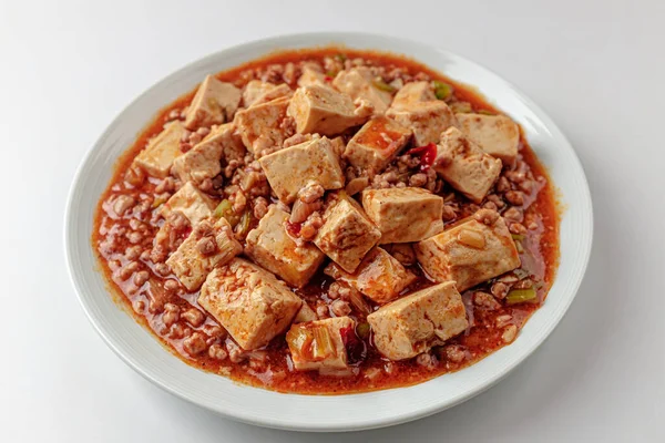 chinese food culture. stir-fried tofu. A dish made with spicy and salty seasoning