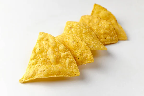 Söta Och Kryddiga Nachos Sötsaker Gjorda Majs Mat Gjord Stekt — Stockfoto