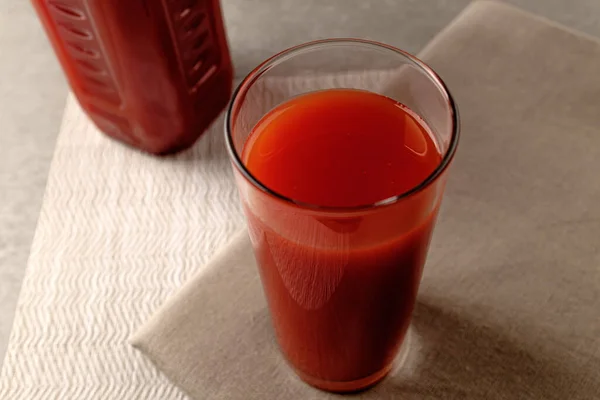 Drink Met Tomaten Zoet Zuur Sap Koel Groentesap — Stockfoto