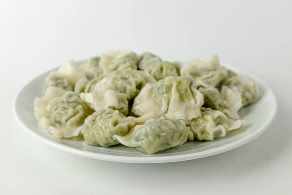 Dumplings Hervidos Agua Alimentos Suaves Ligeros Cultura Alimentaria China —  Fotos de Stock