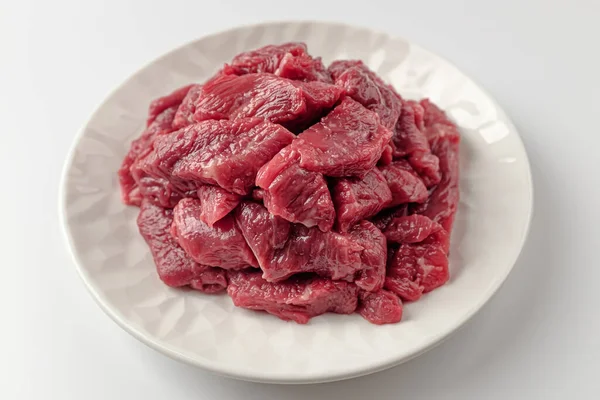 Pedaço Carne Cortes Carne Sem Muita Gordura Carne Vermelha — Fotografia de Stock