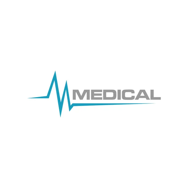 Simple Great Medical Lettering Typography Design Heartrace Pulse Vector Illustration — стоковый вектор