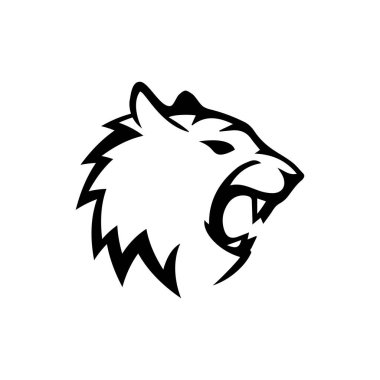 Popüler modern yaratıcı kaplan logo baş logo vektör sembolü şirket simgesi tasarımı illüstrasyonu