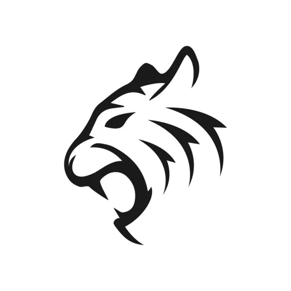 偉大な現代の創造的な虎の頭のロゴベクトルシンボル会社のアイコンデザインイラスト — ストックベクタ