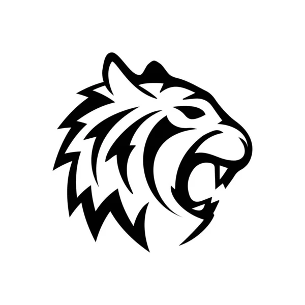人気の現代的な創造的な虎の頭のロゴベクトルシンボル会社のアイコンデザインイラスト — ストックベクタ