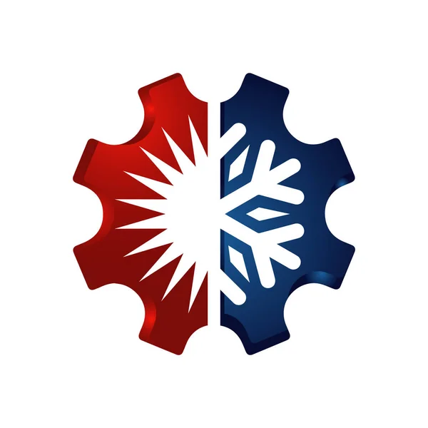 Логотип Опалення Охолодження Бренду Кондиціонерів Або Ремонту Бізнес Компанії Векторна Графіка