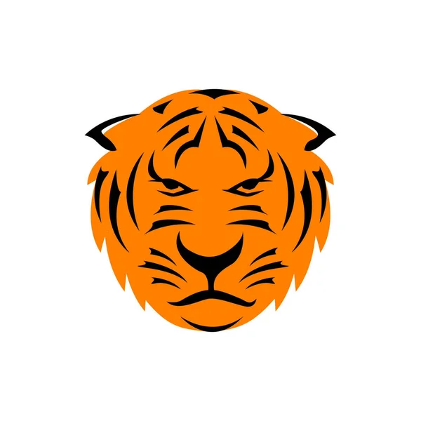 Moderne Créatif Colère Orange Tête Tigre Logo Vectoriel Symbole Entreprise Illustration De Stock