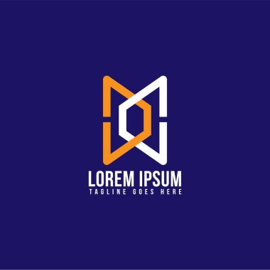 Büyük yaratıcı Harf M ilk logo tasarım vektör şablonları modern temalı çizimler
