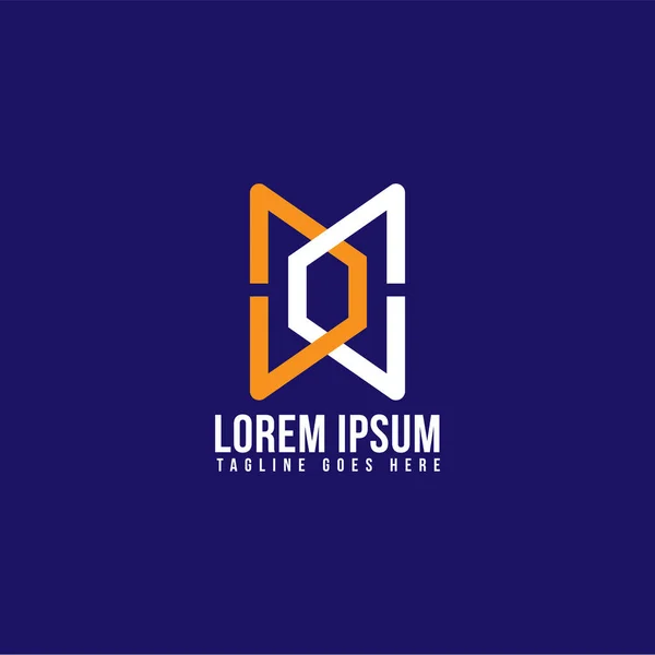 Große Kreative Letter Initial Logo Design Vektorvorlage Illustrationen Mit Modernem — Stockvektor