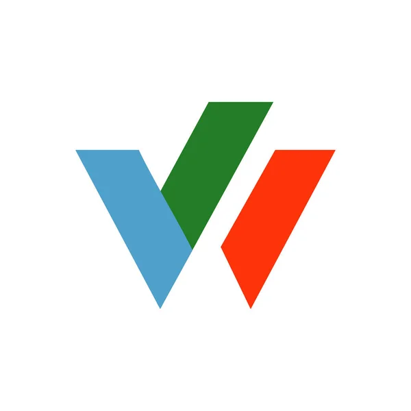 Nouveau Concept Forme Lettre Logo Concept Avec Icône Élément Bleu — Image vectorielle