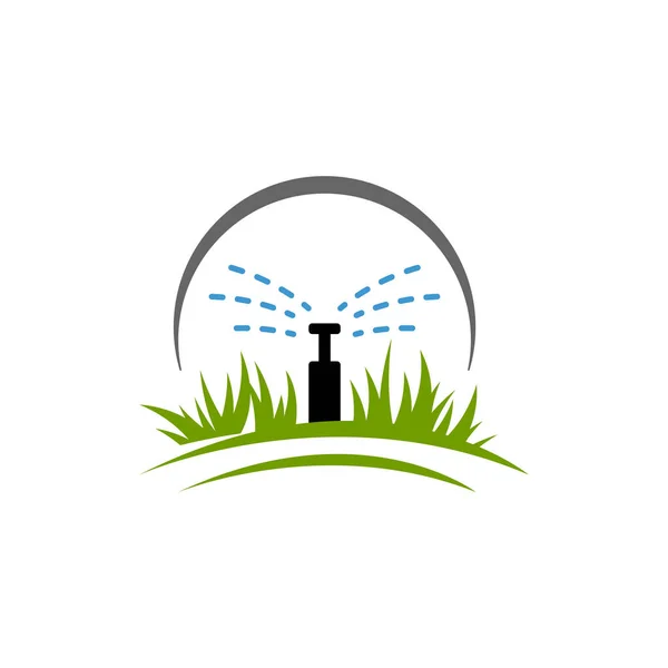 Irrigation System Parts Drip Watering Sprinkler Irrigation System Drop Landscape — Stock Vector