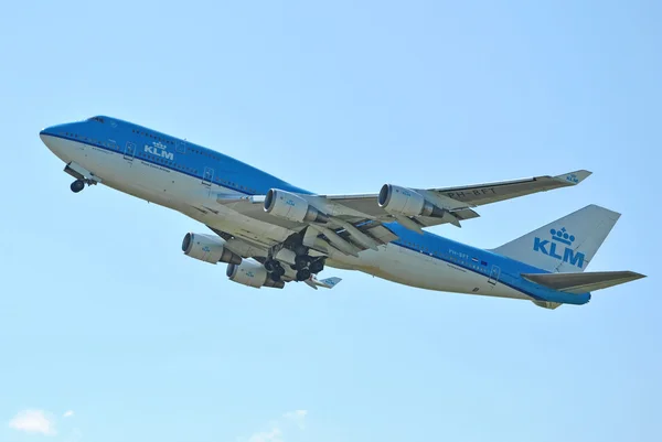 KLM cityhopper vertrekken vanaf schiphol. Stockfoto