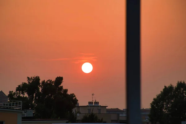 Stunning Scenic Golden Sunset Milan Italy — Stock Photo, Image