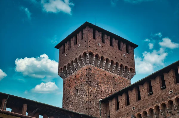 Magnifico Castello Sforza Castello Sforzesco Milano — Foto Stock