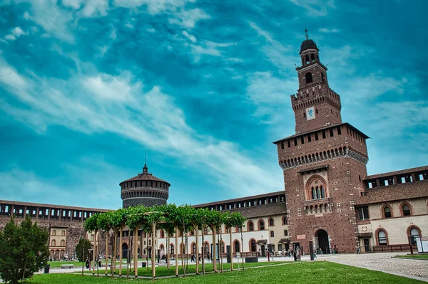 Magnifico Castello Sforza Castello Sforzesco Milano — Foto Stock