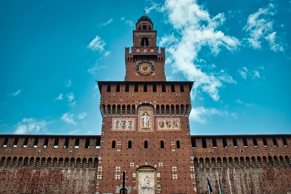 Magnifico Castello Sforza Castello Sforzesco Milano — Foto Stock