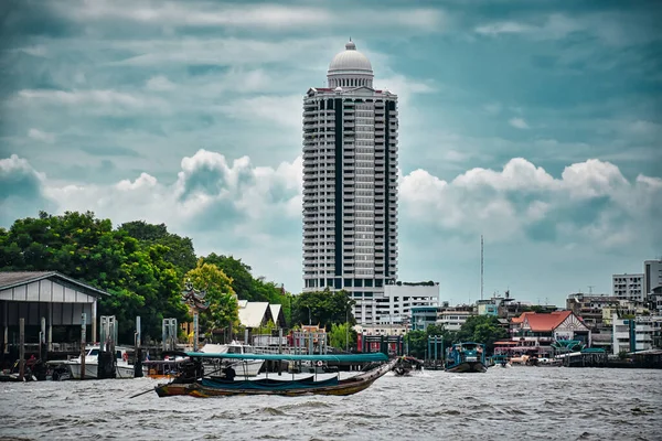 Bangkok Thailand 2019 Fascinating Tower Bangkok River Park Condominium Alongside — Stock Photo, Image