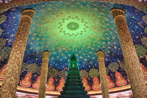 Bangkok Thailandia Aprile 2021 Wat Paknam Bhasicharoen Stupa Tempio Reale — Foto Stock